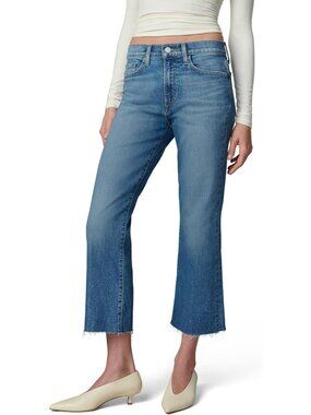 Cropped Bootcut Jeans with Raw Hem - Stylish & Trendy Women's Denim Pants